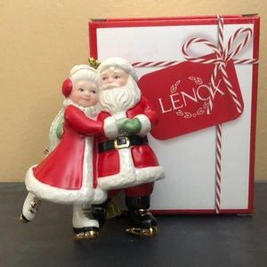 Lenox Ice Skating Santa and Mrs. Clause Ornament